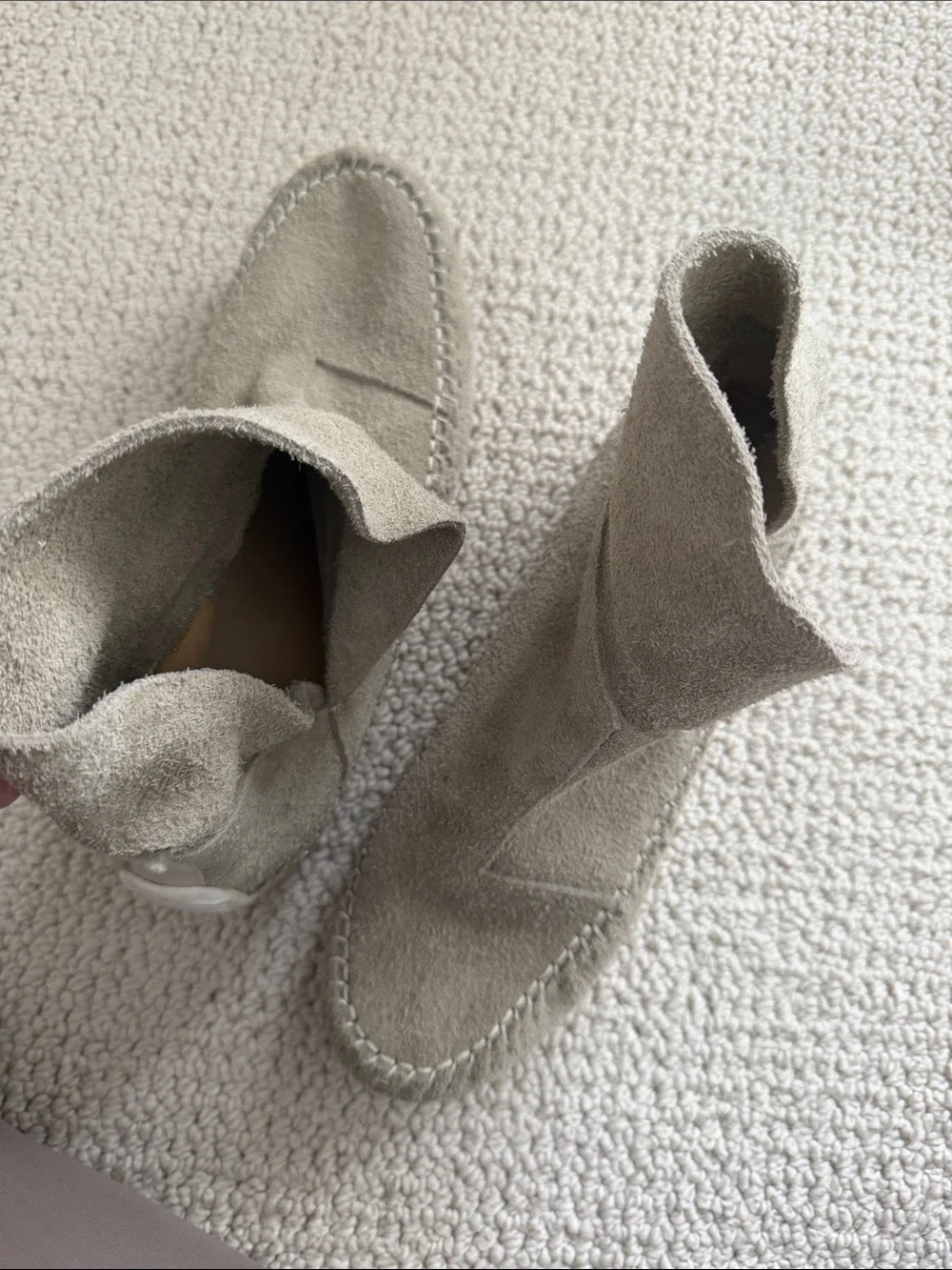 Rag & Bone Suede Moccasin Booties in Taupe - Picture 8 of 8